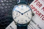 DM Factory Swiss IWC Portuguese 7 Days Automatic Blue Leather Strap White Dial 42 MM Watch